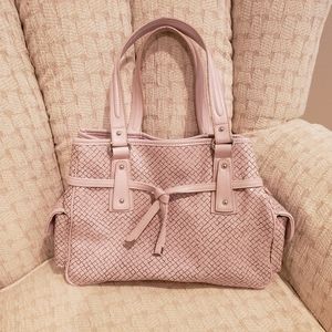 New Women's Bueno Pink Leather Multi Compartment Handbag